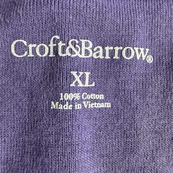 Vintage Croft & Barrow Top Women  XL Purple Floral Embroidered Hawaiian Tropical - Picture 4 of 16